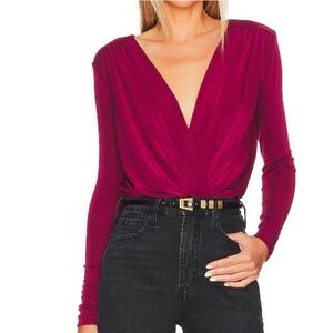 NWOT Free People Turnt Bodysuit - Dark Rhubarb